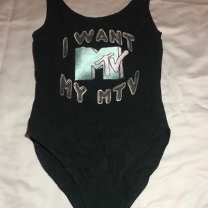 ✨XS black tank bodysuit from American Eagle✨